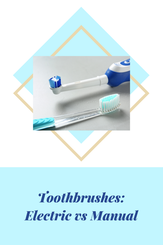 Comparison of electric and manual toothbrushes highlighting oral health benefits and features