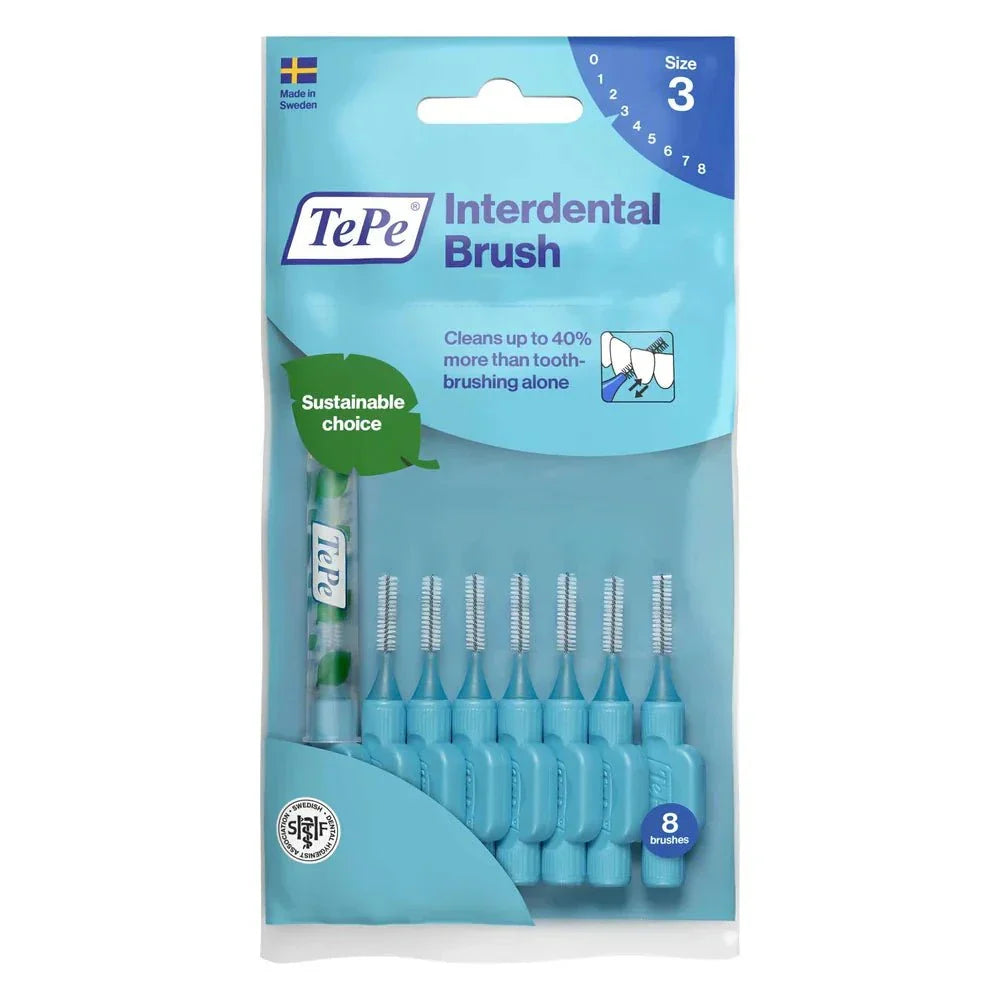TePe Interdental Brushes Original 8 pack size 3 for effective plaque removal between teeth