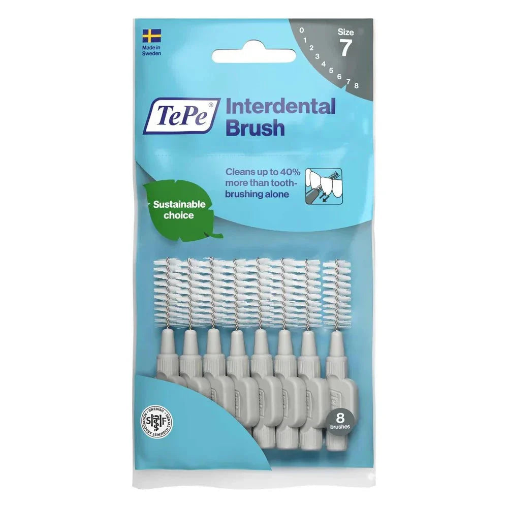 TePe Interdental Brushes 8 pack size 7 for effective plaque removal between teeth