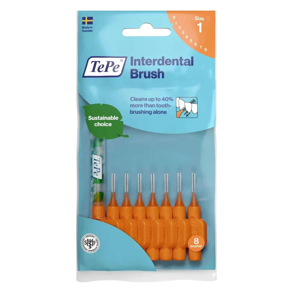 TePe Interdental Brushes 8 pack for effective plaque removal between teeth