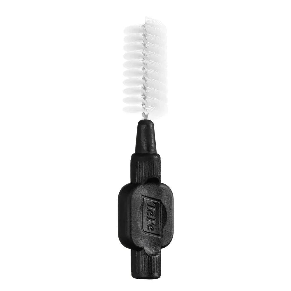 TePe Interdental Brush with plastic coated wire and white bristles for effective plaque removal between teeth